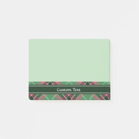 Groen en Roze Tartan Post-it® Notes (Voorkant)