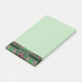 Groen en Roze Tartan Post-it® Notes (Schuin)