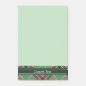 Groen en Roze Tartan Post-it® Notes (Voorkant)