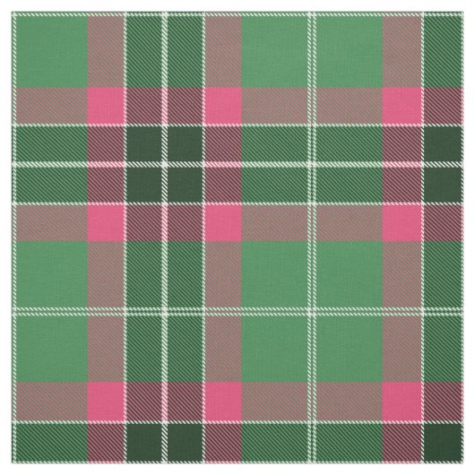 Groen en Roze Tartan Stof (Swatch)