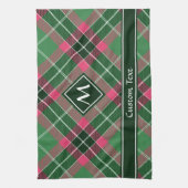 Groen en Roze Tartan Theedoek (Verticaal)