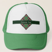 Groen en Roze Tartan Trucker Pet (Voorkant)