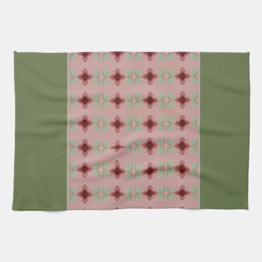 Groen en Roze Theedoek (Horizontaal)