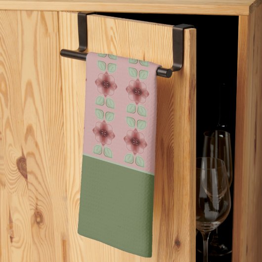 Groen en Roze Theedoek (Derde Gevouwen)