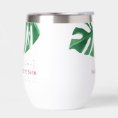 Groen en Roze Tropische Monstera Bachelorette (Links)