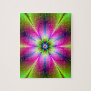 Groen en Roze ventiel Puzzle Legpuzzel
