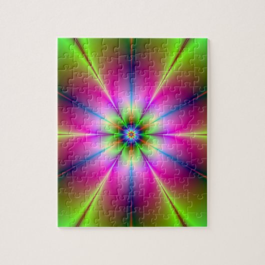 Groen en Roze ventiel Puzzle Legpuzzel (Verticaal)