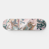 Groen en roze vloeibare acryl persoonlijk skateboard (Horizontaal)
