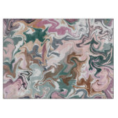 Groen en roze vloeibare acryl snijplank (Voorkant)