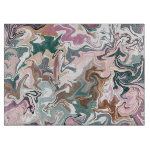 Groen en roze vloeibare acryl snijplank