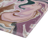 Groen en roze vloeibare acryl snijplank (Hoek)