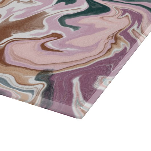 Groen en roze vloeibare acryl snijplank (Hoek)