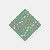 Groen en roze zeewier ontwerp servet (Hoek)