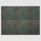 Groen en Rust Oude Windows Decoupage Tissuepapier (Voorkant)