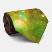 Groen en Sinaasappel van de Noord-Amerikaanse Nebu Stropdas (Opgerold)