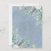 Groen en Stoffelijk Blauw Elegant Baby shower Kaart (Achterkant)