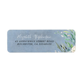 Groen en Stoffig Blauw Bruiloft Etiket