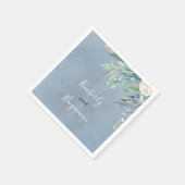 Groen en Stoffig Blauw Bruiloft Servet (Hoek)