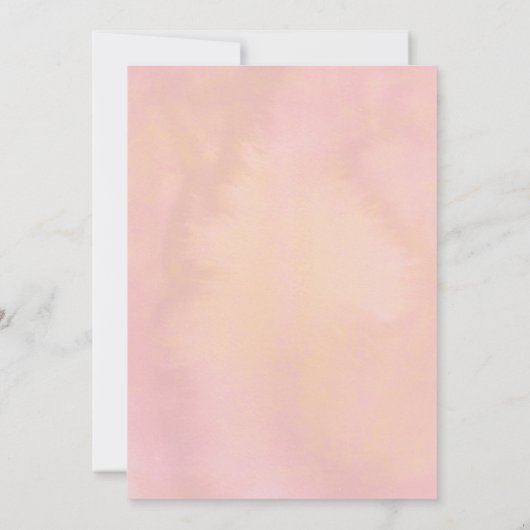 Groen en stoffig Roos Bloemen Baby shower Kaart (Achterkant)