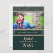 Groen en Taupe Afstuderen Class 2025 Foto Kaart (Voorkant)