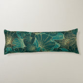 Groen en tonnen exotische bladeren lichaamskussen (Achterkant)