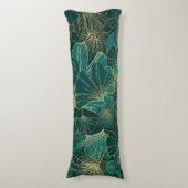 Groen en tonnen exotische bladeren lichaamskussen (Voorkant Verticaal)