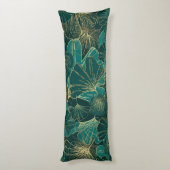 Groen en tonnen exotische bladeren lichaamskussen (Achterkant (Verticaal))