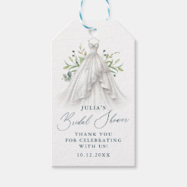 Groen en Trouwjurk Dank u Vrijgezellenfeest Cadeaulabel