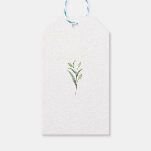 Groen en Trouwjurk Dank u Vrijgezellenfeest Cadeaulabel (Achterkant)