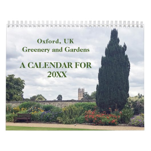 Groen en tuinen in Oxford, UK Kalender 2025 (Hoes)