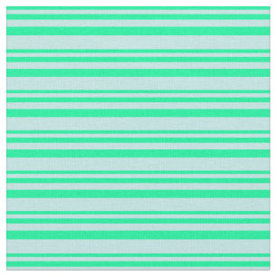 Groen en Turquoise gekleurd linker/gestreept patro Stof