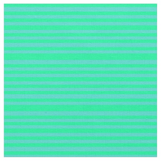 Groen en Turquoise gekleurd Striped/Lined Pattern Stof (Close Up)