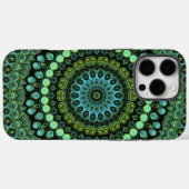Groen en Turquoise Kaleidoscoop Mandala Patroon Case-Mate iPhone Case (Achterkant (horizontaal))