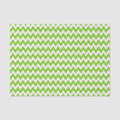 GROEN EN WHITE ZIG ZAG STRIPES TISSUEPAPIER (Voorkant)