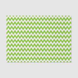 GROEN EN WHITE ZIG ZAG STRIPES TISSUEPAPIER