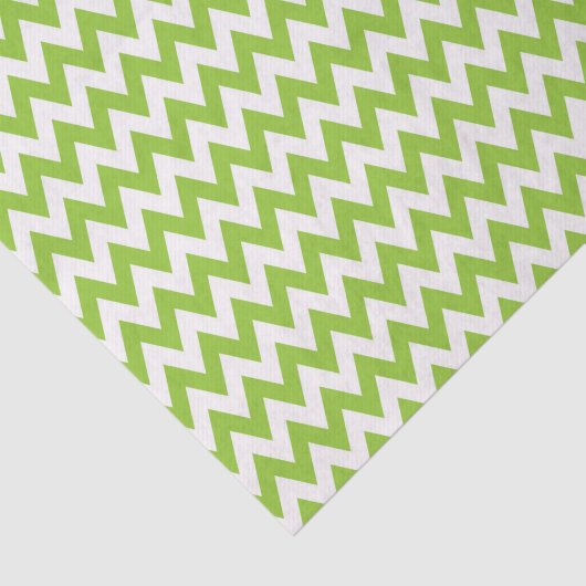 GROEN EN WHITE ZIG ZAG STRIPES TISSUEPAPIER (Detail)