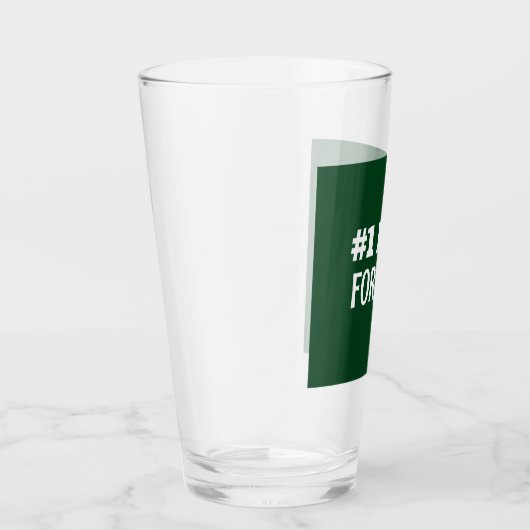 Groen en Wit #1 Papa Forever Vaderdag Gift Glas (Rechts)
