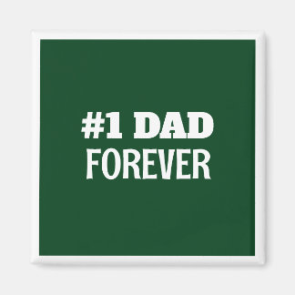 Groen en Wit #1 Papa Forever Vaderdag Gift Magneet