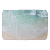 Groen en wit aanloopzand en zeeschildpad badmat (Voorkant)