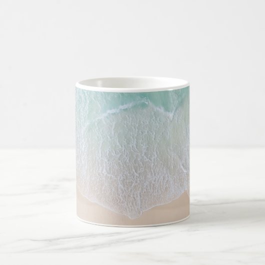 Groen en wit aanloopzand en zeeschildpad koffiemok (Center)