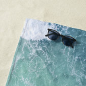 Groen en wit aanloopzand en zeeschildpad strandlaken (In situ)