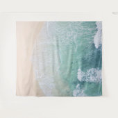 Groen en wit aanloopzand en zeeschildpad wandkleed (Voorkant (horizontaal))