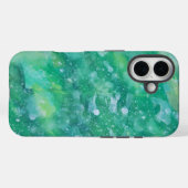 Groen en wit Abstract Case-Mate iPhone Case (Achterkant (horizontaal))
