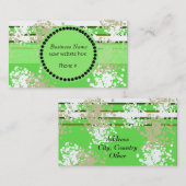 Groen en wit abstract ontwerp visitekaartje (Voorkant / Achterkant)