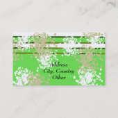 Groen en wit abstract ontwerp visitekaartje (Achterkant)