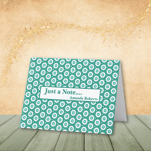Groen en Wit Abstract Wielpatroon Notitiekaarten