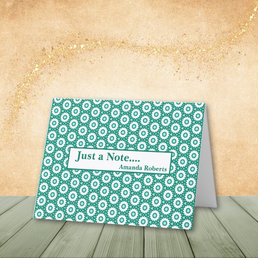 Groen en Wit Abstract Wielpatroon Notitiekaarten