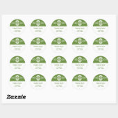 Groen en wit adreslabel Stickers (Vel)