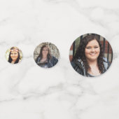 Groen en wit Afstuderen Confetti (Voorkanten)