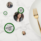 Groen en wit Afstuderen Confetti (Groep)